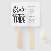 Bride Tribe | Individuelle Name Hochzeit Fächer (Vorne und Hinten)