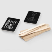 Bride Tribe | Individuelle Name Wedding Black Fächer (Non-assembled)