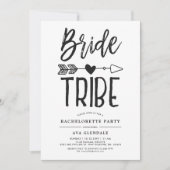 Bride Tribe | Junggeselinnen-Abschied Gepunktet Einladung (Vorderseite)