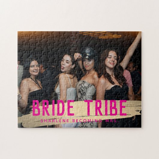 Bride Tribe Keepake Foto Bridesmaid Geschenk Puzzle (Horizontal)