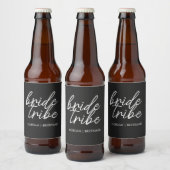 Bride Tribe | Modern Bridesmaid Bachelorette Bierflaschenetikett (Flaschen)