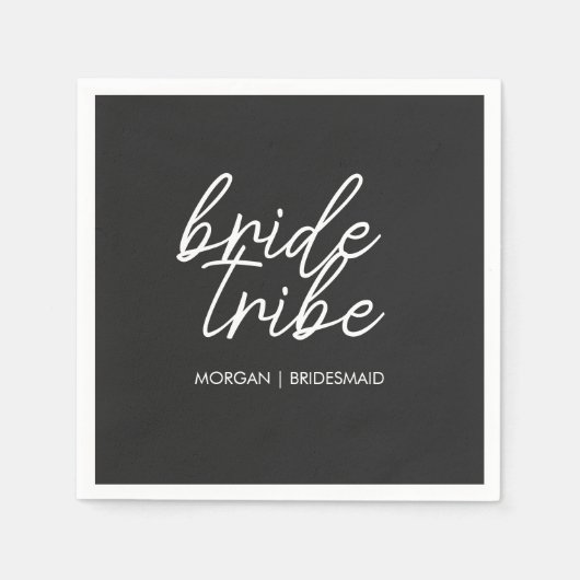 Bride Tribe | Modern Bridesmaid Bachelorette Serviette (Vorderseite)