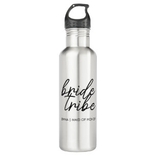 Bride Tribe Modern Bridesmaid Personalisiert Edelstahlflasche