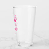 Bride Tribe Modern Script Hot Pink Bridesmaid Glas (Links)