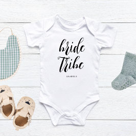 Bride Tribe Moderner Minimalistischer Junggeselinn Baby Strampler