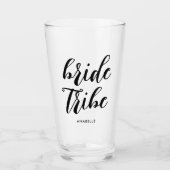 Bride Tribe Moderner Minimalistischer Junggeselinn Glas (Vorderseite)