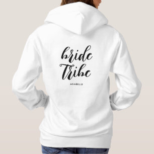 Bride Tribe Moderner Minimalistischer Junggeselinn Hoodie