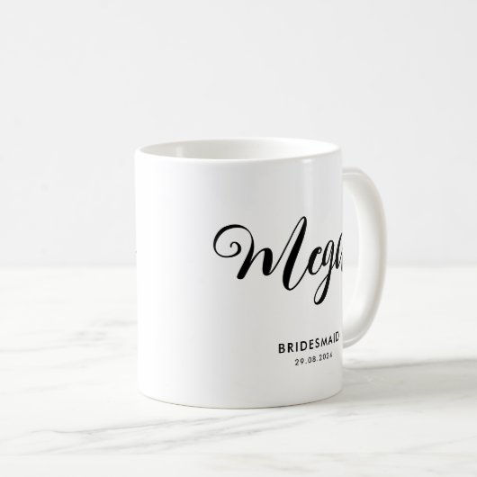 Bride Tribe Moderner Minimalistischer Junggeselinn Kaffeetasse (VorderseiteRechts)