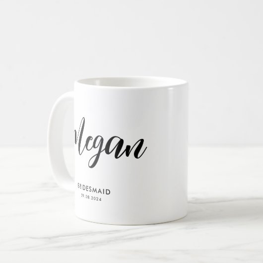 Bride Tribe Moderner Minimalistischer Junggeselinn Kaffeetasse (Vorderseite Links)