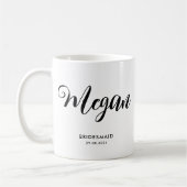 Bride Tribe Moderner Minimalistischer Junggeselinn Kaffeetasse (Links)