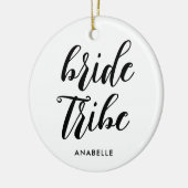 Bride Tribe Moderner Minimalistischer Junggeselinn Keramik Ornament (Links)