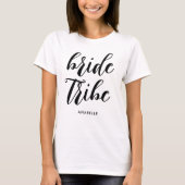 Bride Tribe Moderner Minimalistischer Junggeselinn T-Shirt (Vorderseite)
