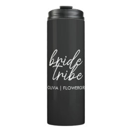 Bride Tribe | Modernes Blumenmädchen Thermosbecher