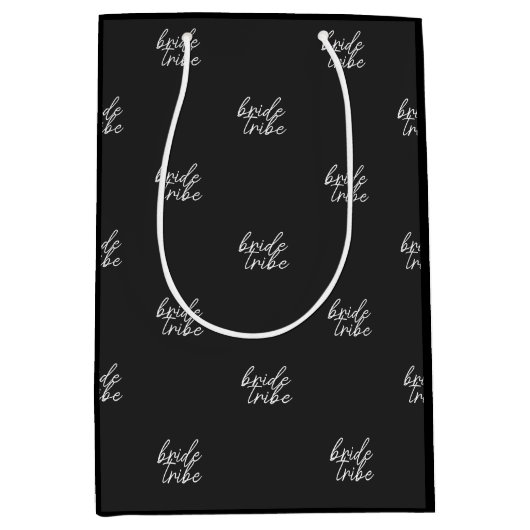 Bride Tribe | Modernes Brautparty Mittlere Geschenktüte (Vorderseite)