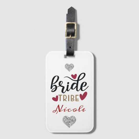 Bride Tribe Personalisiert Gepäckanhänger (Vorderseite Vertikal)