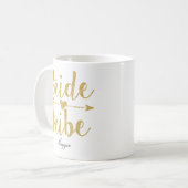 Bride Tribe Personalisiert Gold Wedding Kaffeetasse (Vorderseite Links)