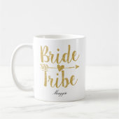 Bride Tribe Personalisiert Gold Wedding Kaffeetasse (Links)