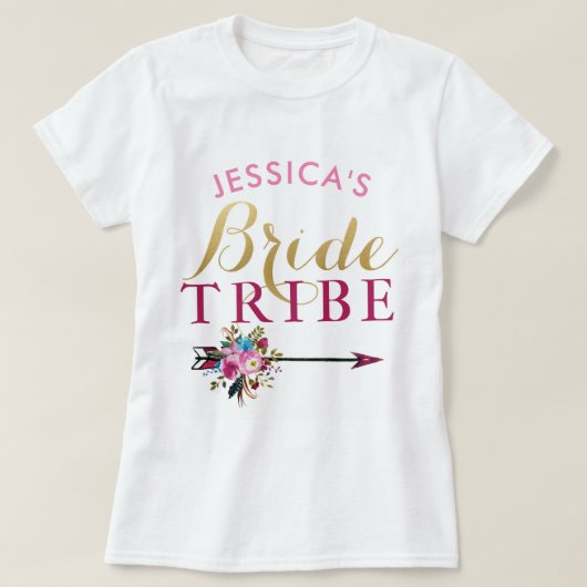 Bride Tribe Personalisiertes Party Bridesmaids Top (Design vorne)