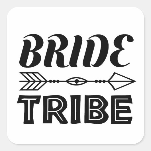 Bride Tribe Quadratischer Aufkleber (Vorderseite)