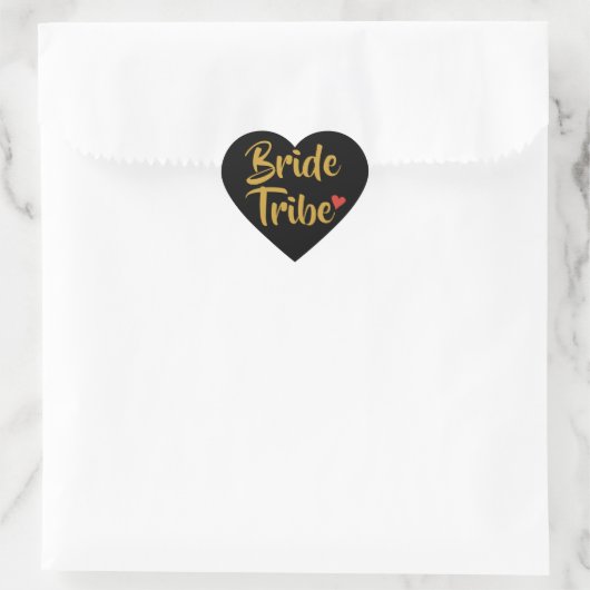 Bride Tribe Red Heart Herz-Aufkleber (Tasche)