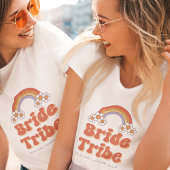 Bride Tribe Retro Groovy Daisy 70er Bachelorette T-Shirt