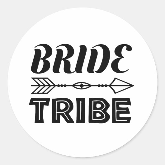 Bride Tribe Runder Aufkleber (Vorderseite)