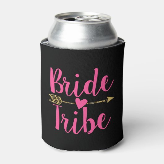 Bride Tribe | Schwarz/Heiß/Rosa Dosenkühler (Kanne Vorderseite)