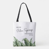 Bride Tribe Tropical Palm Springs Bachelorette Tasche (Rückseite)