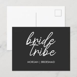 Bride Tribe   Vorschlag für ein modernes Brautpart Postkarte