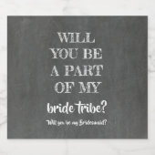 Bride Tribe - Vorschlag von Funny Bridesmaid Bierflaschenetikett (Einzelnes Label)
