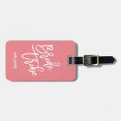 Bride Tribe White Script Gepäckanhänger (Vorderseite horizontal)