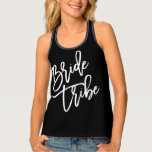 Bride Tribe White Script Tanktop<br><div class="desc"></div>