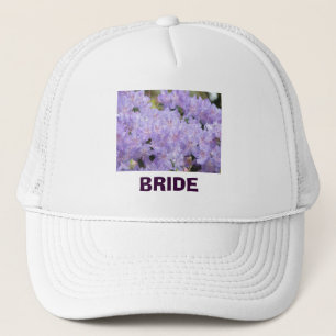 Bride Trucker hat Custom text Lavender Rhodies Truckerkappe