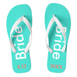 Bride Turquoise Blue Badesandalen