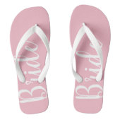 Bride Typografie Pink Flip Flops Badesandalen (Fußbett)