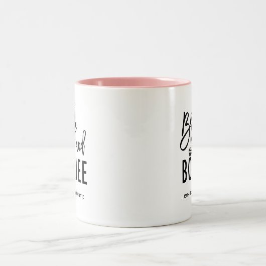 Bride und Boujee Bachelorette Bride Zweifarbige Tasse (Mittel)