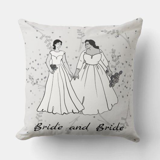 BRIDE UND BRIDE-THROW-PILLOW KISSEN (Vorderseite)