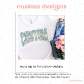 BRIDE Varsity Letters Blue Retro Floral Tasche