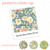 BRIDE Varsity Letters Blue Retro Floral Tasche