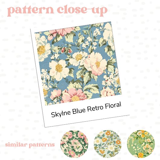 BRIDE Varsity Letters Blue Retro Floral Tasche