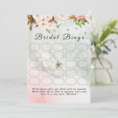 Bride Veil bevor ich Bridal Bingo Spiel Einladung (Stehend Vorderseite)