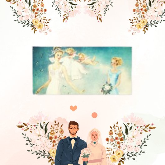 Bride Vintag Angel Wedding Canvas Print Leinwanddruck