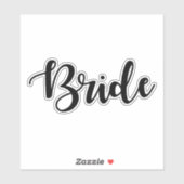 Bride Vinyl Wedding Decal Cut Out Sticker (Blatt)