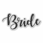Bride Vinyl Wedding Decal Cut Out Sticker (Vorderseite)