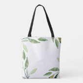 Bride Watercolor Lemon Bohemisch Wedding Tote Bag Tasche (Rückseite)