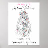 Bride Wavy Braid Haar Blumenhaar Haarstyling Brand Poster (Vorne)