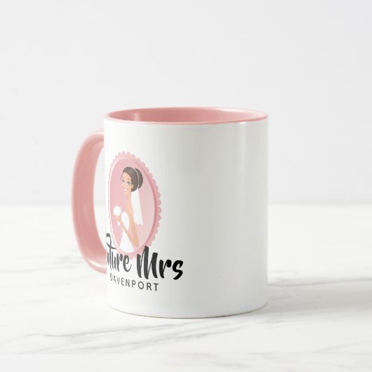 Bride Wedding Attire Future Frau Custom Tasse (Vorderseite Links)