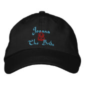 Bride Wedding Black Bestickte Kappe (Vorderseite)