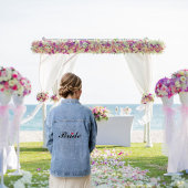 Bride Wedding Bridal Junggeselinnen-Abschied Red H Jeansjacke