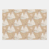 Bride Wedding Cake Gold Glitzer Geschenkpapier Set (Vorderseite)